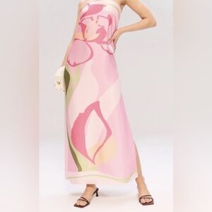 Abercrombie & Fitch Strapless Pink Floral Dress